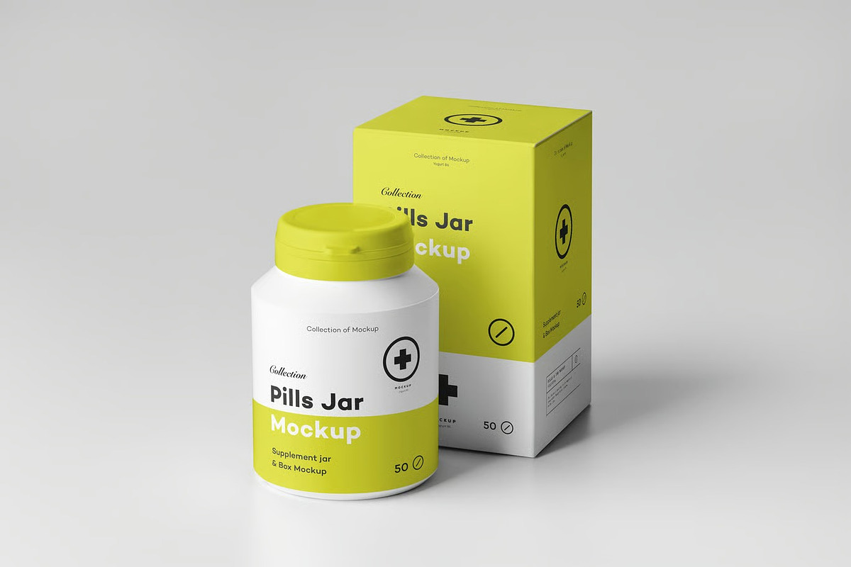 Pills Jar Mockup, a Packaging Mockup by zippypixelstudio (Photo 6 of 13)