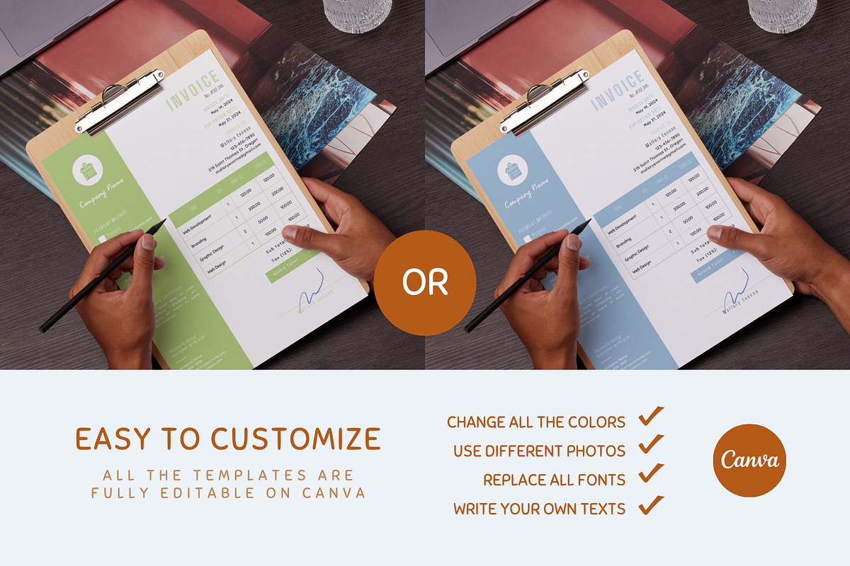 INVOICE CANVA TEMPLATE, a Print Template by The Little Lily Studio (Photo 5 of 5)