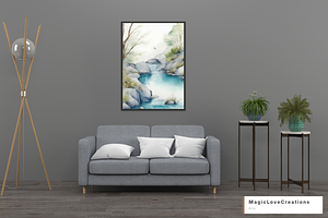 Mountain Landscape Print Wall Art