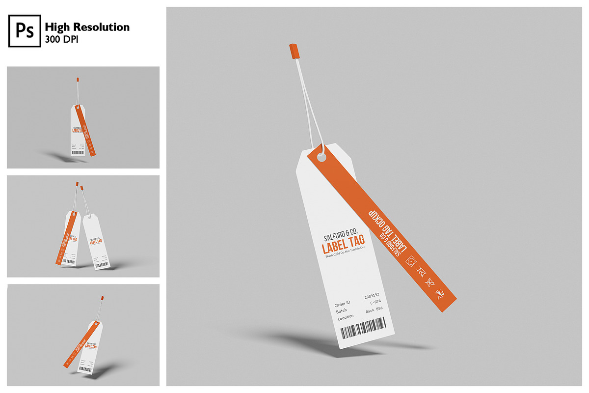Clothing Label Tag Mockup, a Merchandise Mockup by Gatamotion (Photo 1 of 5)