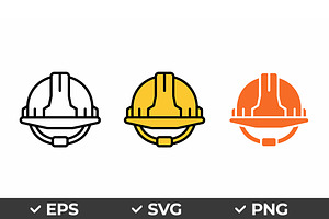 Safety Helmet Vector Icons, an Object Graphic by Artonix