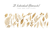 Gold Leaf Design Set, an Object Graphic by Lilac Paperie (Thumbnail 2 of 6)