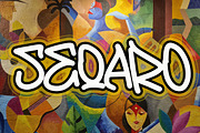 SEQARO Boldline Graffiti Font, a Handwritten Font by NTC Graphic (Thumbnail 1 of 9)