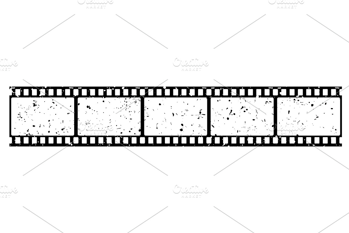 Film strip, long grunge, an Illustration by Things for designers