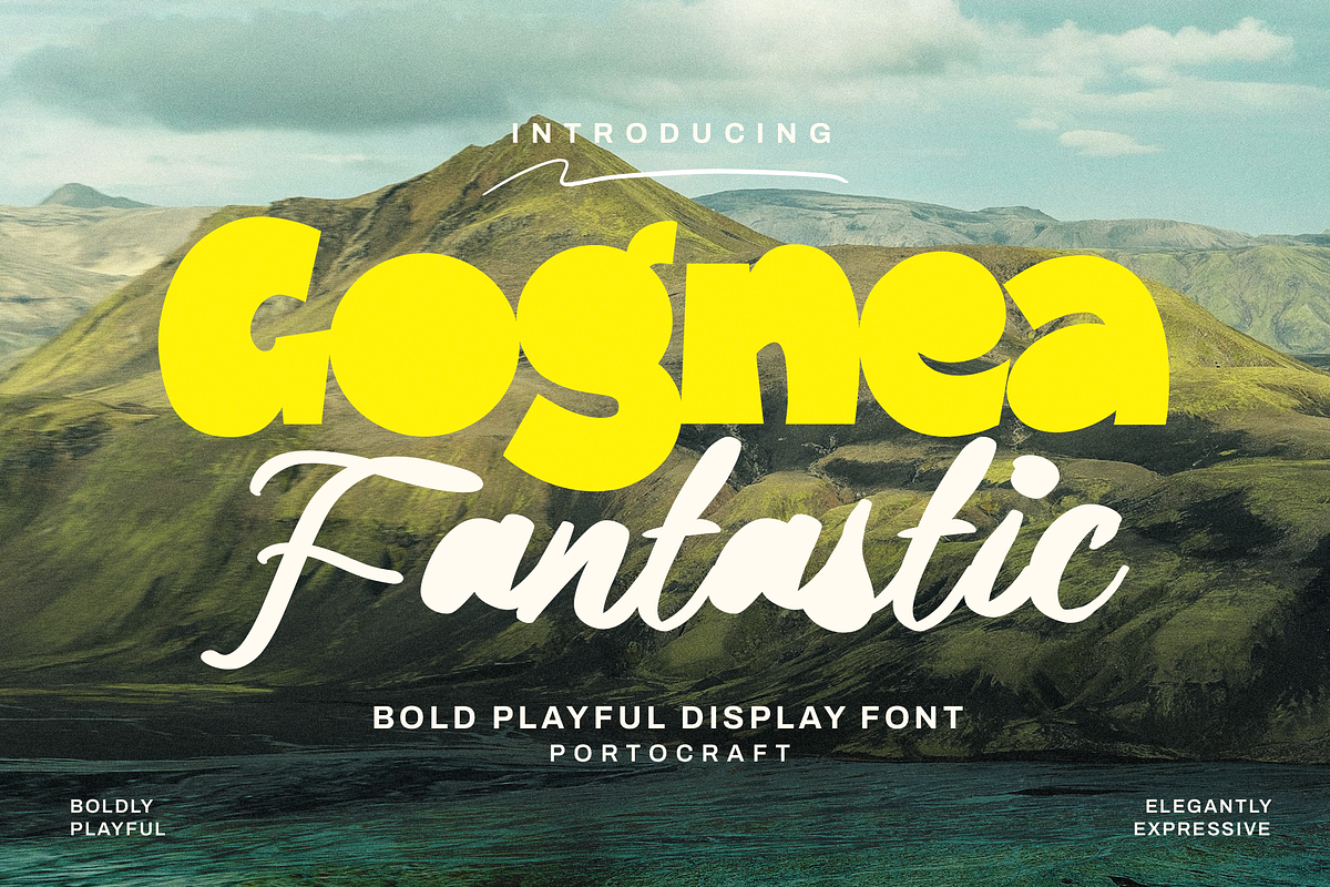 Gognea Fantastic Duo, a Script Font by Portocraft (Photo 1 of 10)