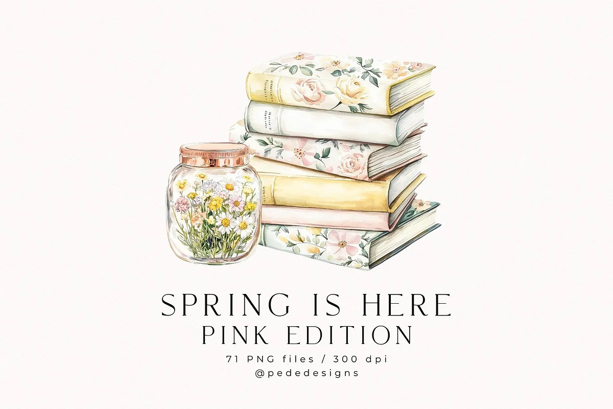 Spring Is Here. Pink Edition., a Seasonal Illustration by PeDe Designs (Photo 5 of 14)