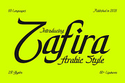 Zafira - Arabic Style Typeface, a Script Font by HipFonts (Thumbnail 1 of 12)