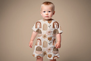 Short-sleeved Kid's Romper Mockup, a Shirt Mockup by 1001 mockups (Thumbnail 7 of 7)
