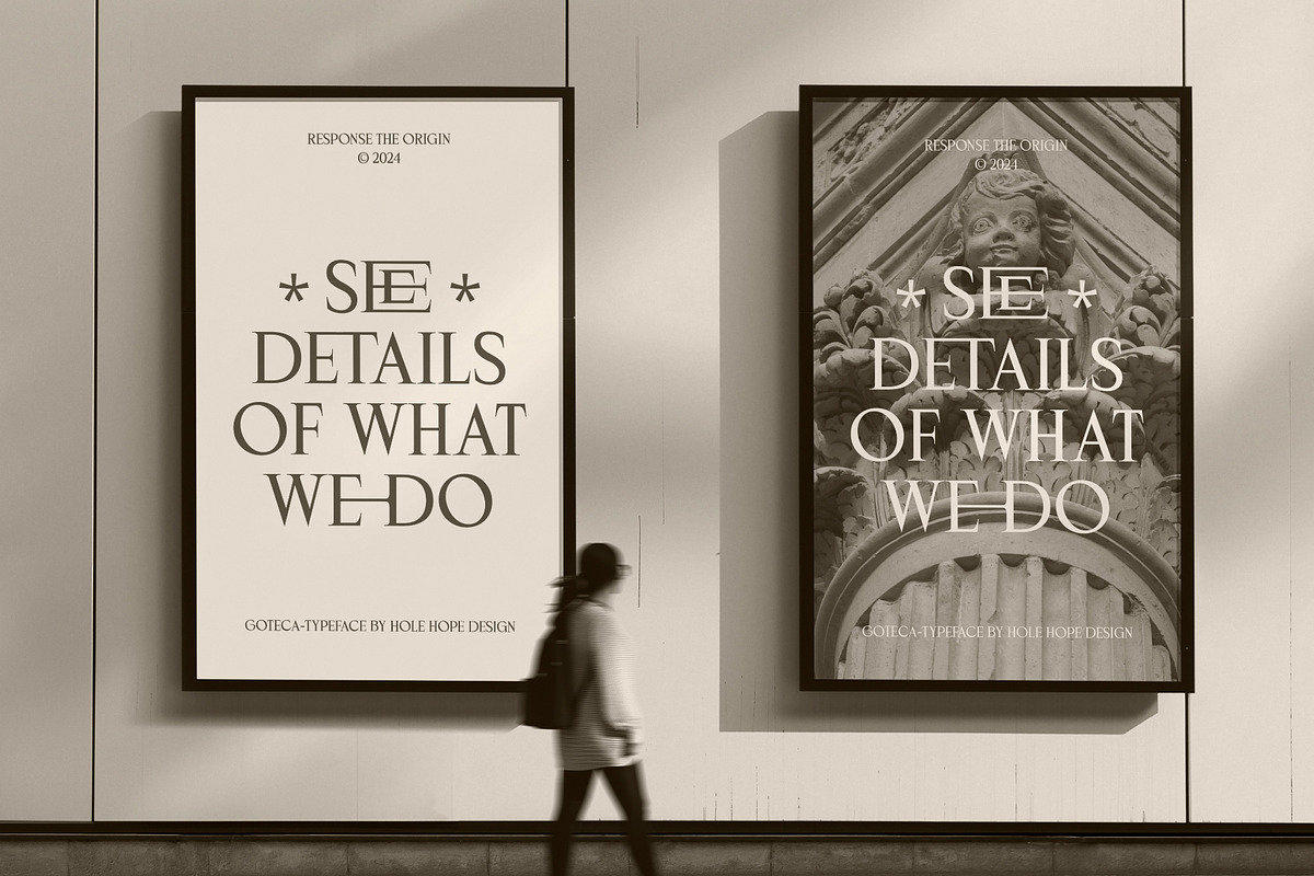 Goteca | Art Deco Classic Serif Font, a Serif Font by Hole Hope Design