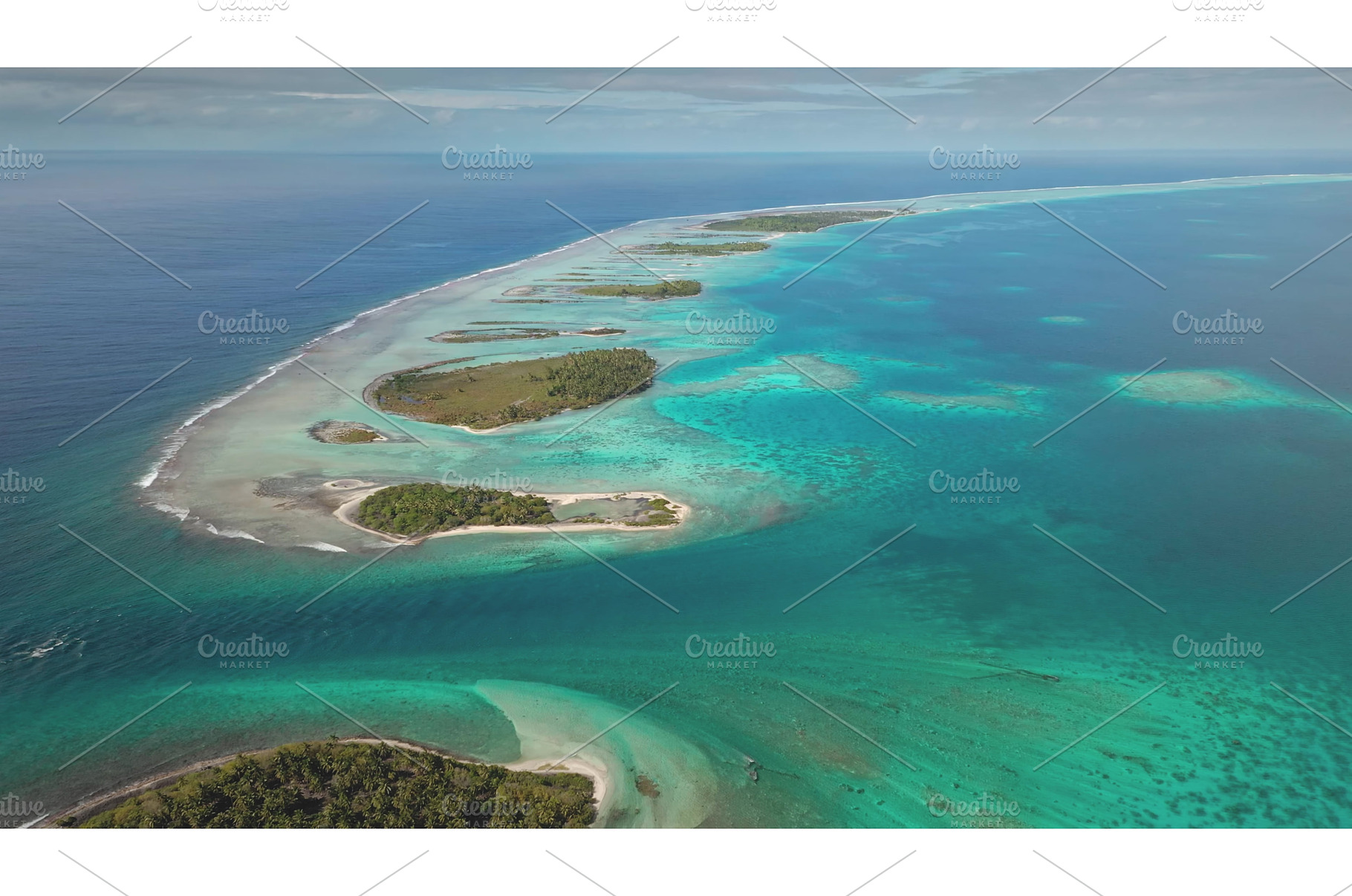 Aerial view of tropical islands, a Nature Photo by Goinyk