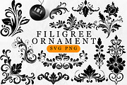 Filigree ScrollOrnament SVG Bundle, an Object Graphic by Dervik Art Store (Thumbnail 1 of 5)