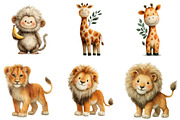 Safari Animals Clipart, an Illustration by DreamArtGraphic (Thumbnail 3 of 4)
