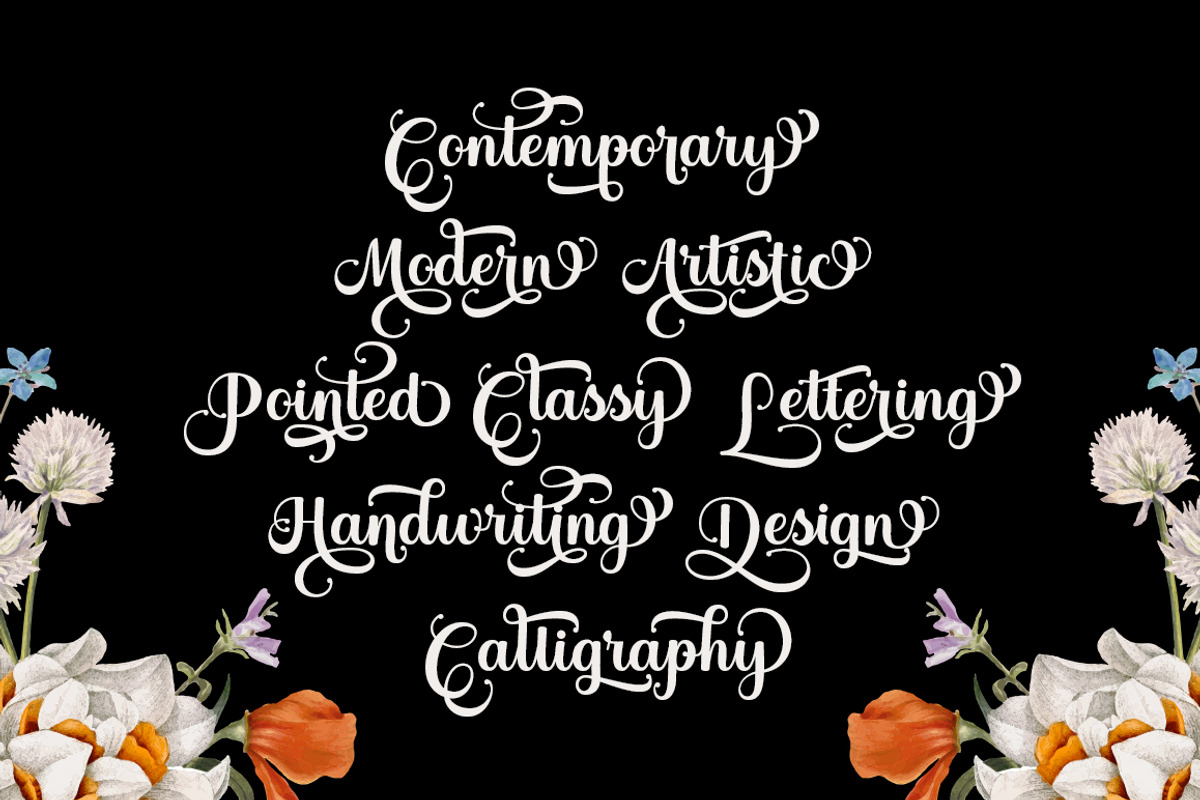 Bertha Script, a Script Font by Romiecreative (Photo 4 of 10)
