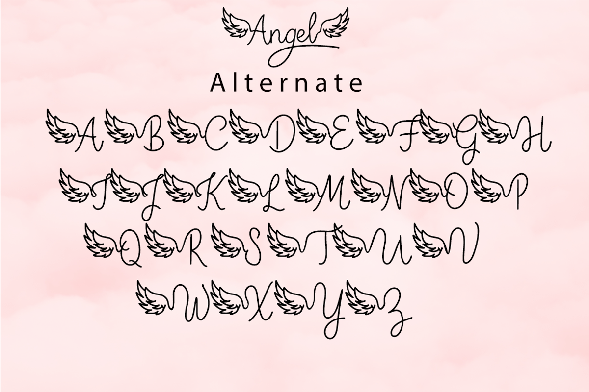 アイドル [MINYYUNY] Angel Script Lettering Color Angel, a Script Font by cocodesign