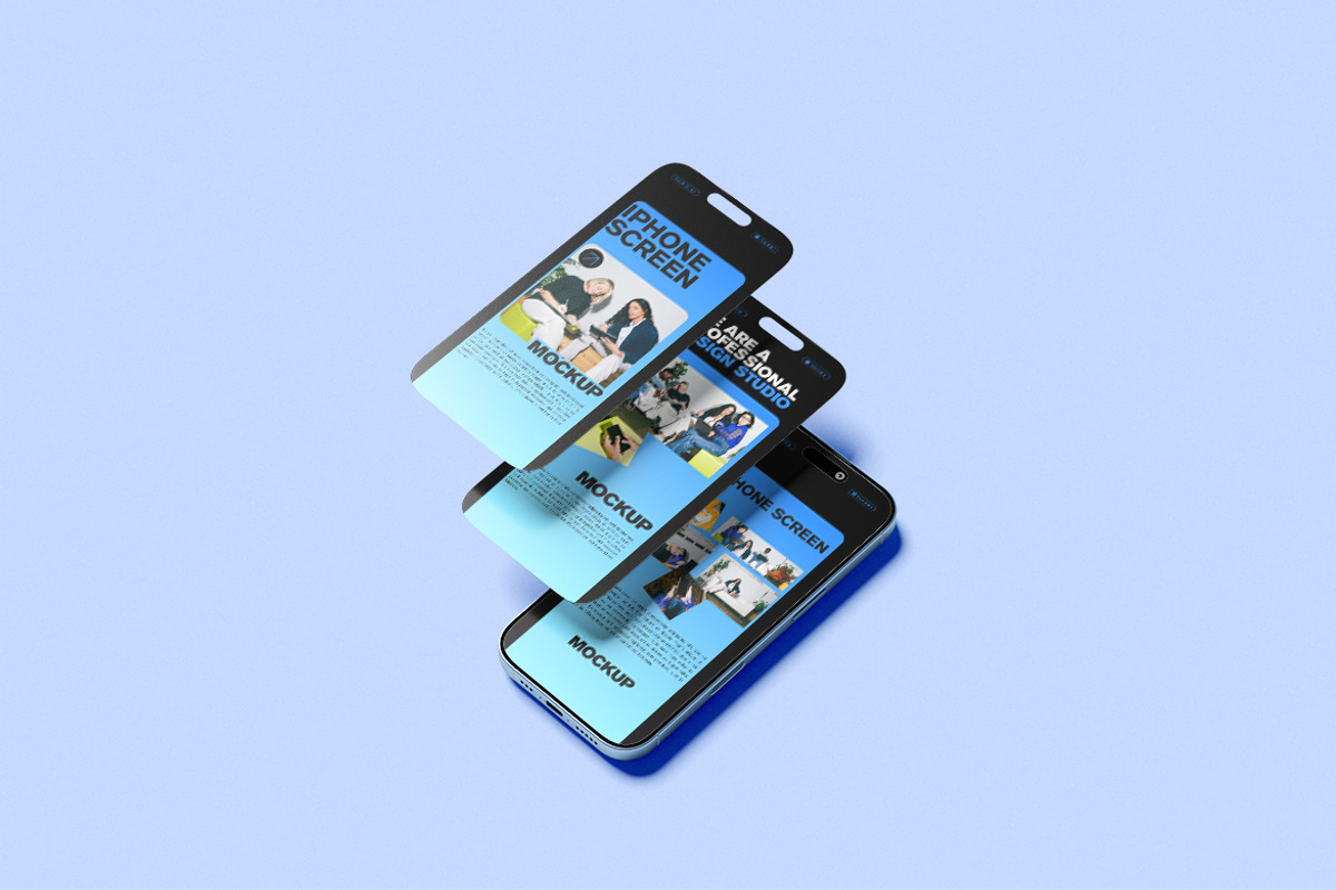 iPhone Screen Mockup, an iPhone Mockup by HanaSaka_Studio (Photo 4 of 5)