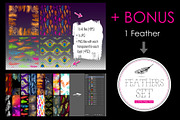 16 Feathers set., a Pattern Graphic by redstudio (Thumbnail 3 of 5)