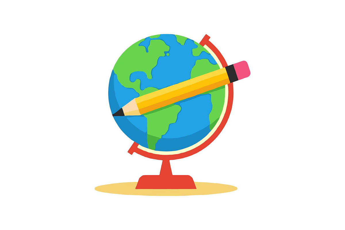 Globe, Books & Clock Clipart, an Object Graphic by Designs_River (Photo 13 of 16)