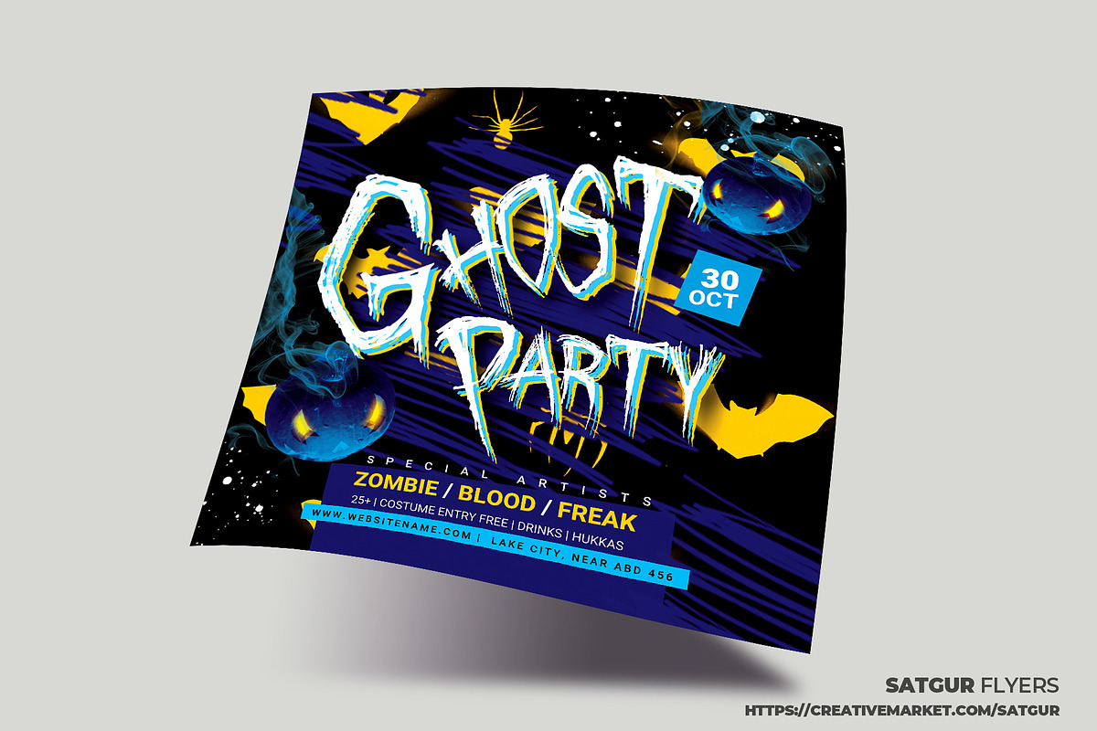 Halloween Flyer Template, a Flyer Template by Satgur Graphic Design (Photo 4 of 5)