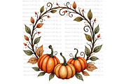 Pumpkins with Autumn Vines, a Decorative Illustration by Bloom Craft Creations (Thumbnail 12 of 12)