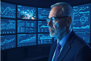 Mature Caucasian businessman, a Person Illustration by Sergey Kotenev