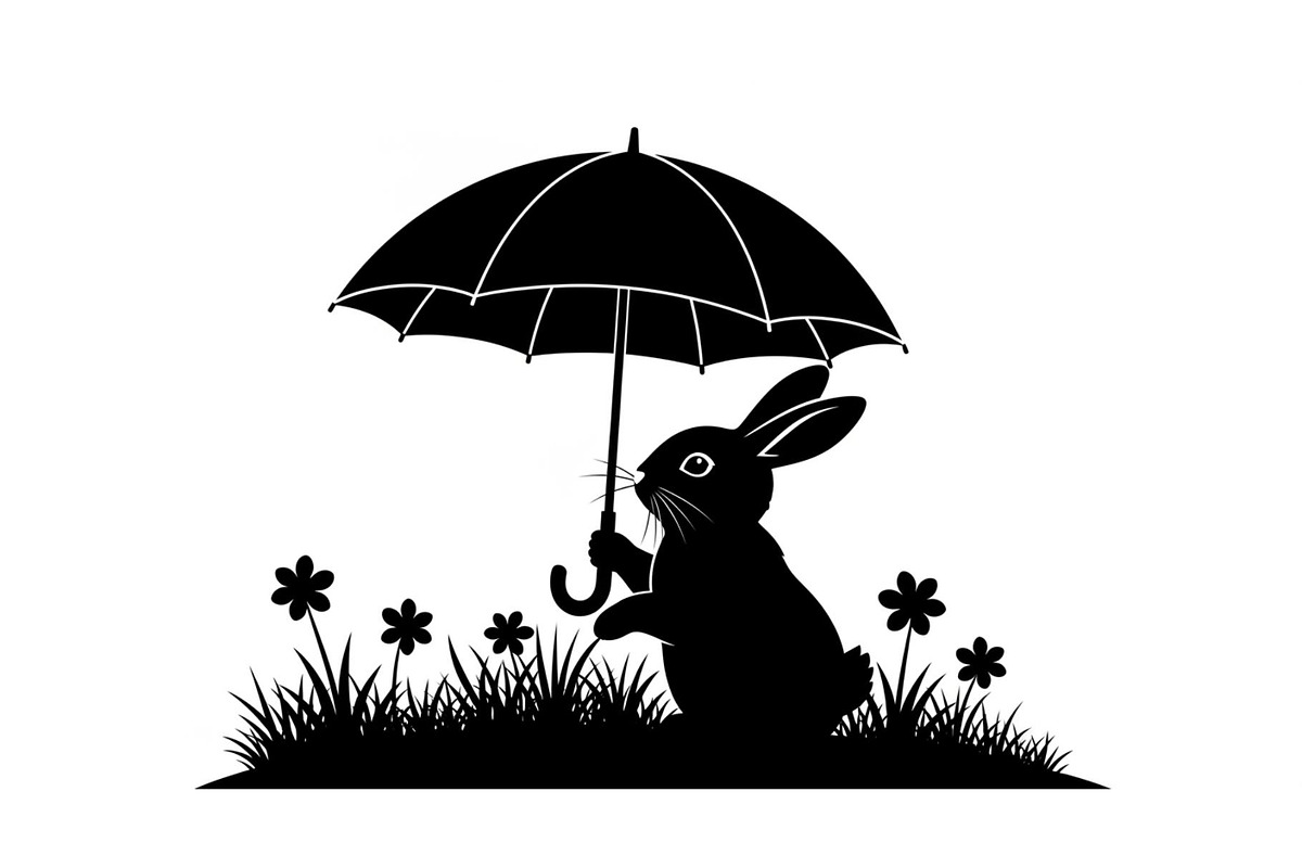 Garden Bunny Silhouette Bundle, an Illustration by jahid234 (Photo 37 of 48)
