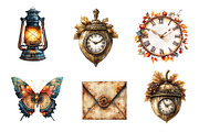 Steampunk Autumn Clipart, an Illustration by CreationArt (Thumbnail 3 of 5)
