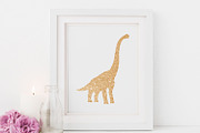 Gold Dinosaur Clip art, a Graphic by ConfettiBears (Thumbnail 4 of 5)