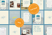 Coastal Instagram Canva Templates, a Social Media Template by Grey Ritual Studio (Thumbnail 8 of 11)
