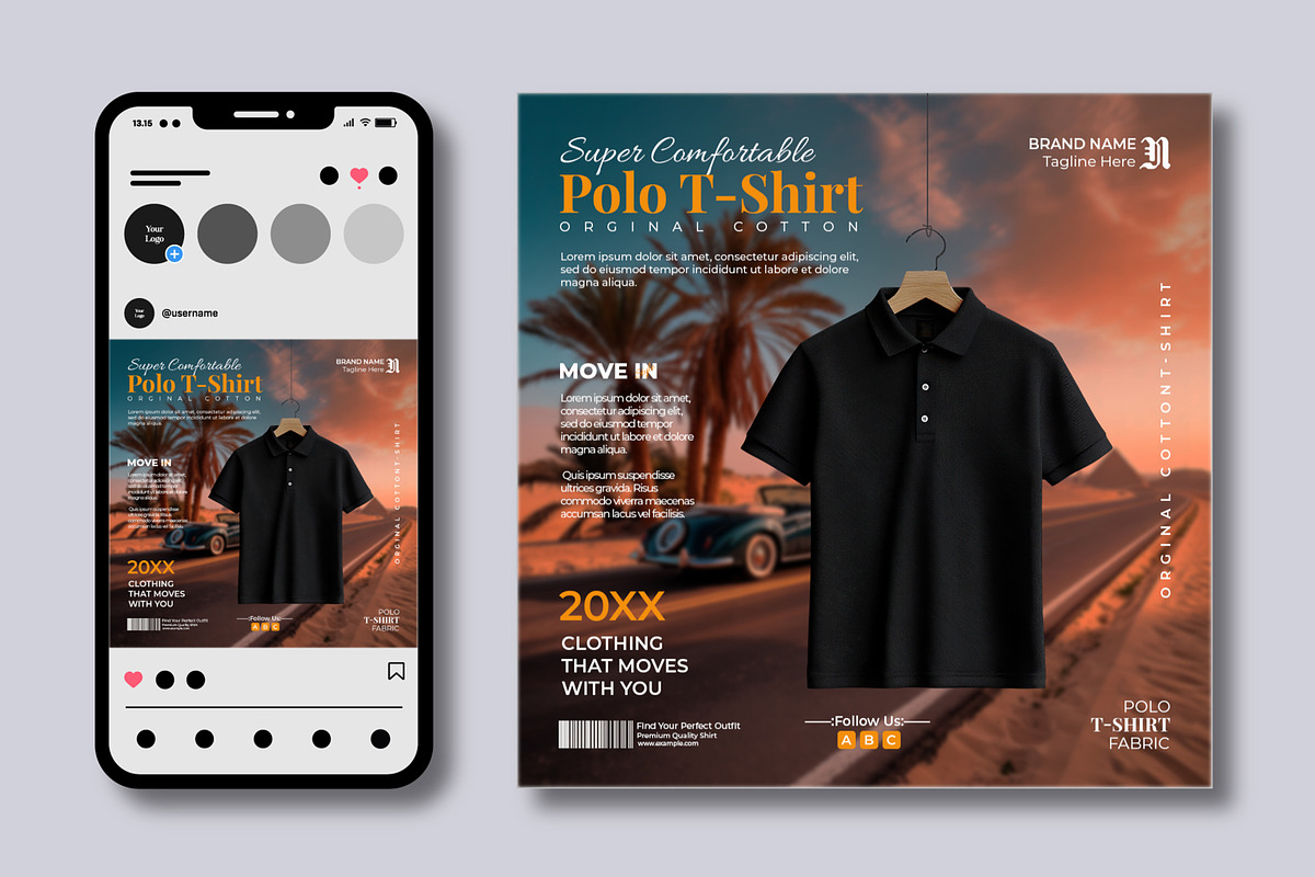 Super Comfortable Polo T-Shirt Mockup