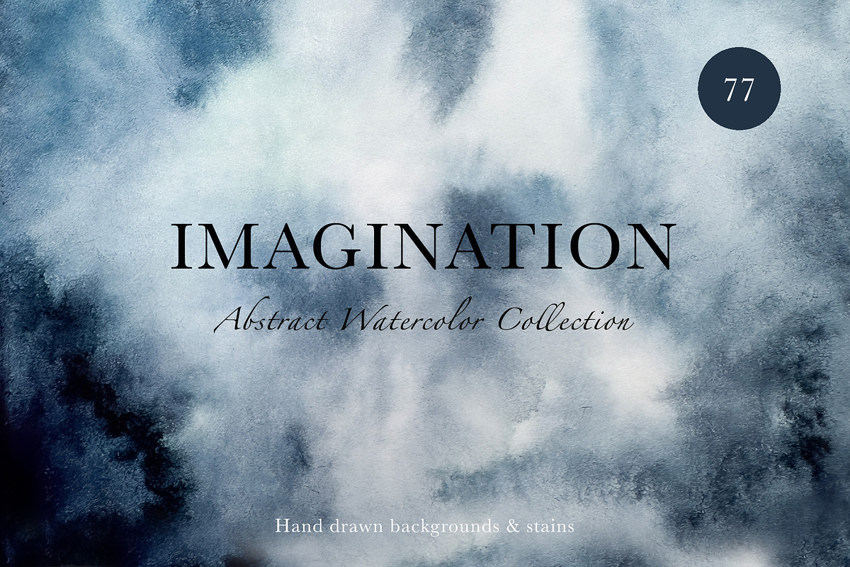 Blue Abstract Watercolor Backgrounds, a Texture Graphic by Navenzeles (Photo 1 of 10)