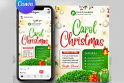 Christmas Carol Church Canva Flyer, a Social Media Template by Design Up (Thumbnail 1 of 4)