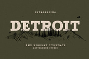 Detroit - Slab Serif Typeface, a Slab Serif Font by Letterhend Studio (Thumbnail 1 of 9)