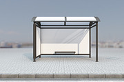 Bus Stop with 2 Billboard Mockup, an Advertising Mockup by shahsoft (Thumbnail 2 of 2)