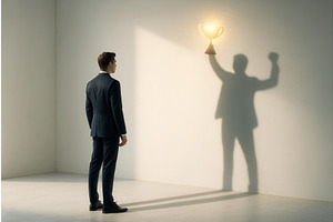 A Caucasian businessman stands in a, a Person Illustration by Sergey Kotenev