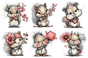 Watercolor Spring Squirrel Clipart, an Illustration by Daily.Designs (Thumbnail 3 of 8)