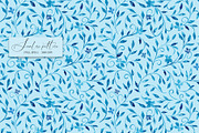 Blue leaves seamless pattern, a Pattern Graphic by SirenaArt (Thumbnail 6 of 12)