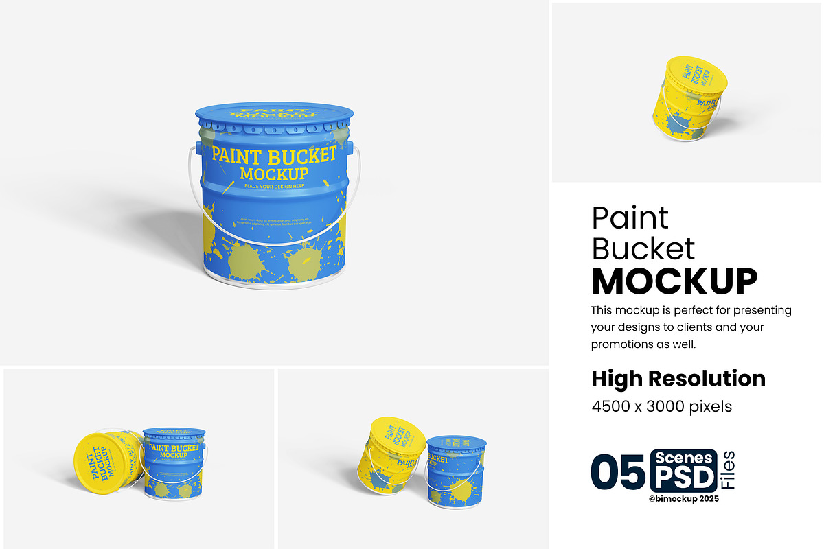Paint Bucket Mockup, a Product Mockup by bimockup (Photo 1 of 6)