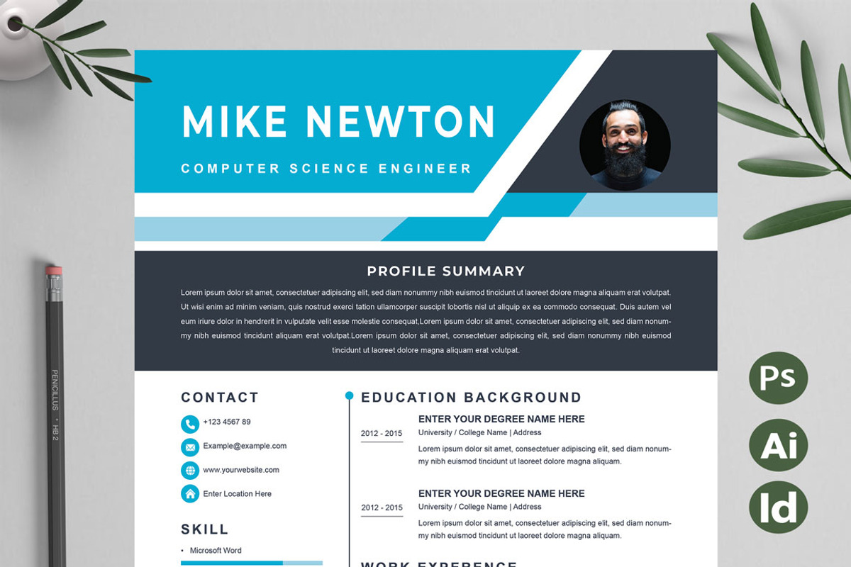 Job Application CV | Modern Resume, a Resume Template by Attractive Resume (Photo 1 of 3)