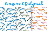 Whale watercolor big set, an Animal Illustration by IvanFet (Thumbnail 3 of 14)