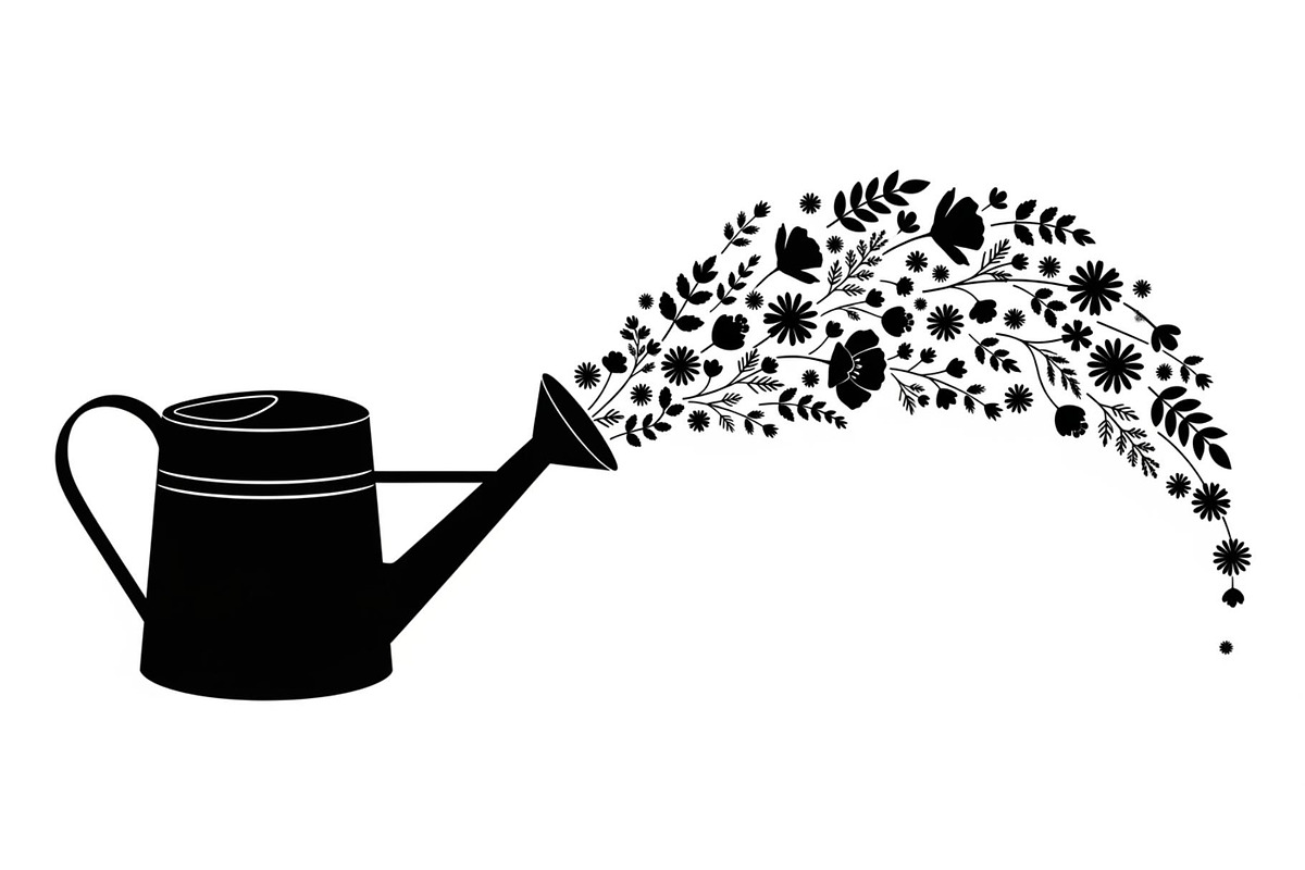 Floral Watering Can Design Bundle, an Illustration by Gaye Art (Photo 16 of 31)