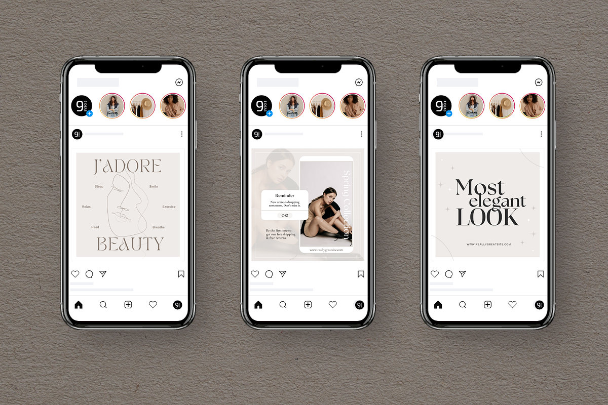 CANVA | Glamour Social Media Pack, a Social Media Template by 9inchideas (Photo 2 of 10)