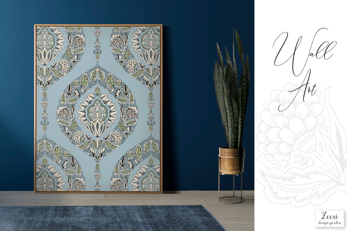 Mahika Damask Pattern & Motifs, a Pattern Graphic by Zeesi Design Garden (Photo 9 of 11)