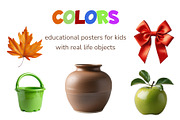 Colors. Eductaional cards for kids, a Graphic by Bunny's Little Shop (Thumbnail 1 of 2)