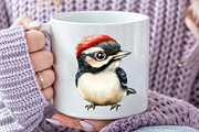 Downy Woodpecker Clipart, an Illustration by Pixels.Craft (Thumbnail 7 of 7)