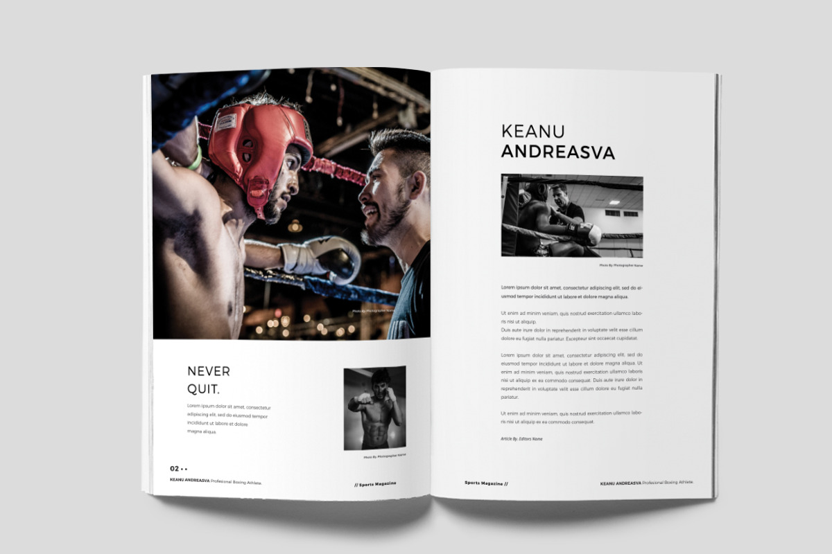 Sports Magazine, a Magazine Template by rubirubiko (Photo 2 of 9)