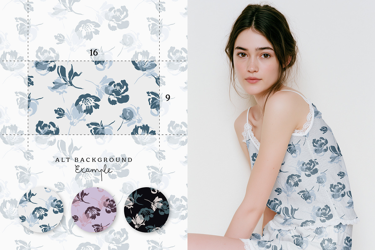 Floral whimsy seamless pattern set, a Pattern Graphic by Momosama Studio (Photo 3 of 5)