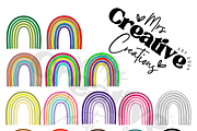 Colorful Rainbows Clipart Bundle, a Graphic by Mrs. Creative Creations (Thumbnail 1 of 5)