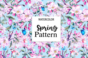 Spring seamless pattern