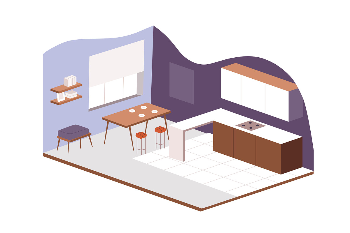 Rooms' interior in house / apartment, a Decorative Illustration by Good Studio (Photo 3 of 5)