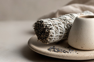 Sage smudge bundle, a Food & Drink Photo by Virgo Studio
